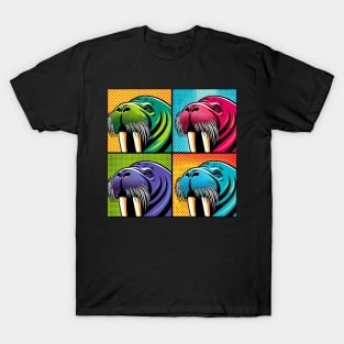 Pop Art Walrus Tee - Marine Mammal Statement T-Shirt